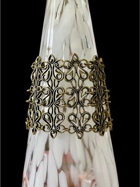 Marlyn Schiff Antique Gold Filigree Panel Bracelet